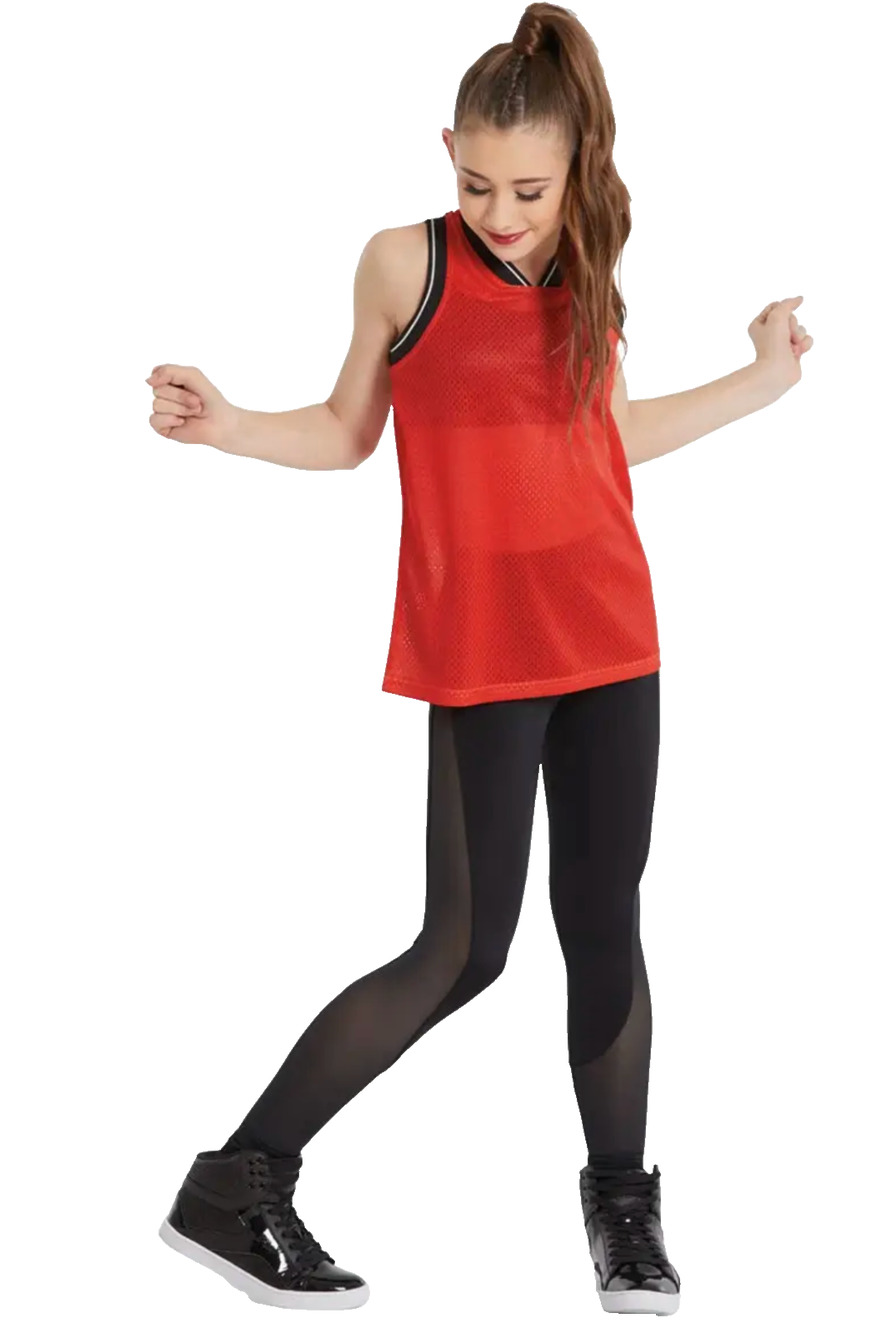 Balera Red Racerback Jersey V-Neck Sporty Hip Hop Dance Costume Top Adult Large